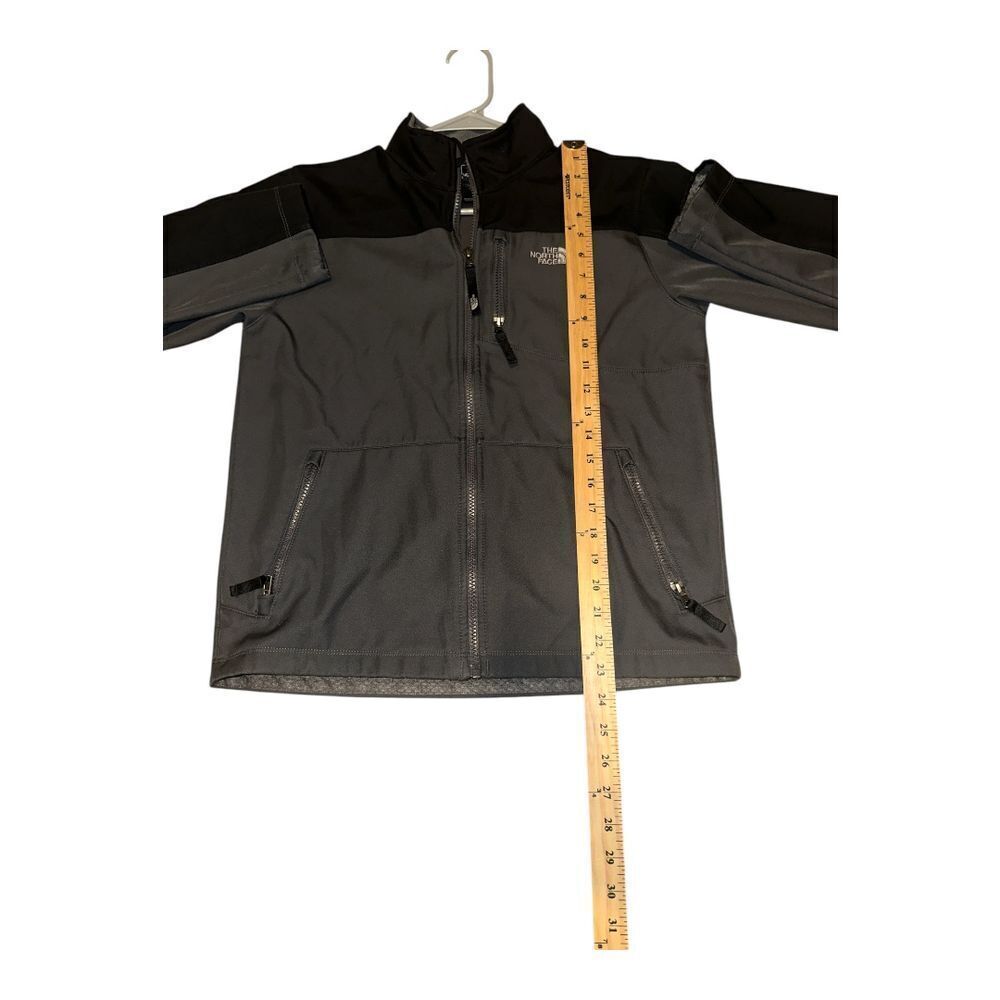 North Face Boys Gray/Black Soft Shell Fleece Lined Jacket, Large 14/16 - Picture 6 of 6